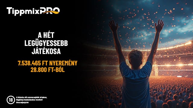 Több, mint 7,5 milliót nyertek 28 800 Ft-ból a TippmixPro-n! 4 banners 1777301233 534277aa672aa3c5bec93eaa65478e02
